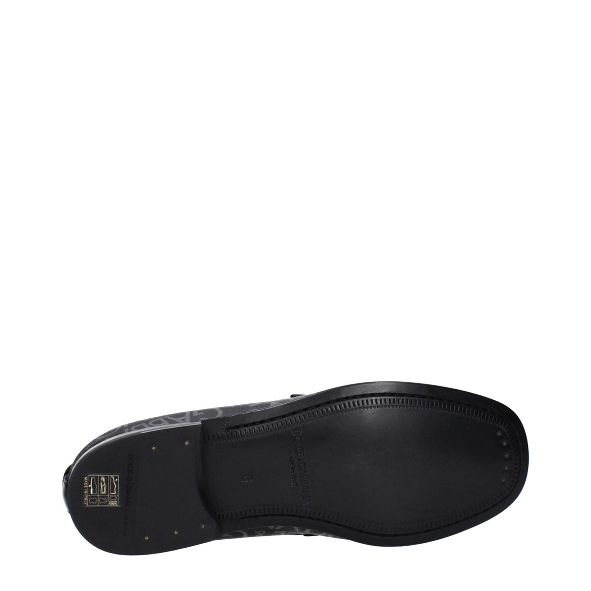 Dolce & Gabbana Black Fabric Slip-On Loafers for Men