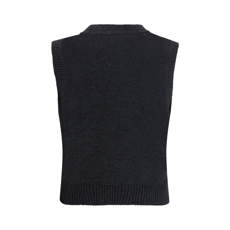 Ganni Black Wool Sweatshirt with Cherry Print - Stylish & Sustainable