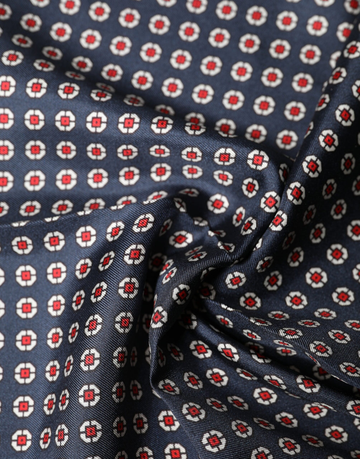 Foulard carré en soie à motifs bleus Dolce &amp; Gabbana 