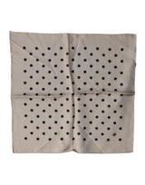 Foulard carré à pois marron Dolce &amp; Gabbana 
