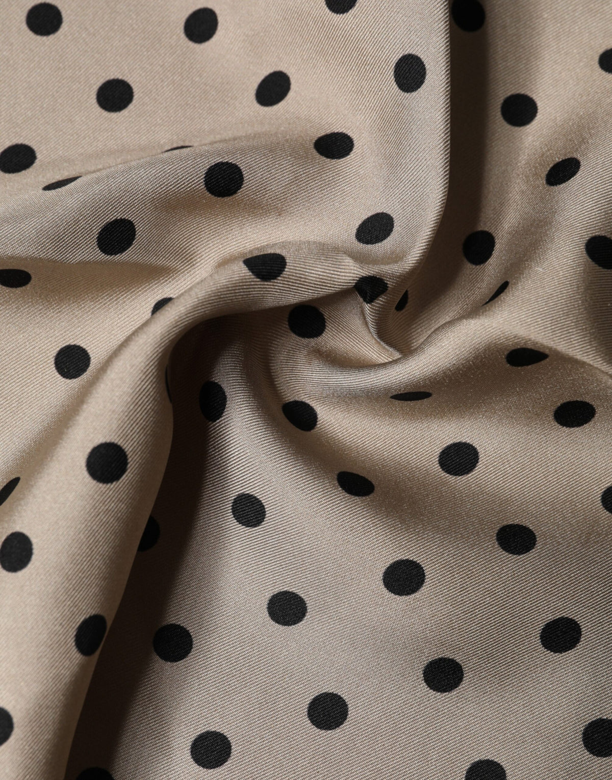 Foulard carré à pois marron Dolce &amp; Gabbana 