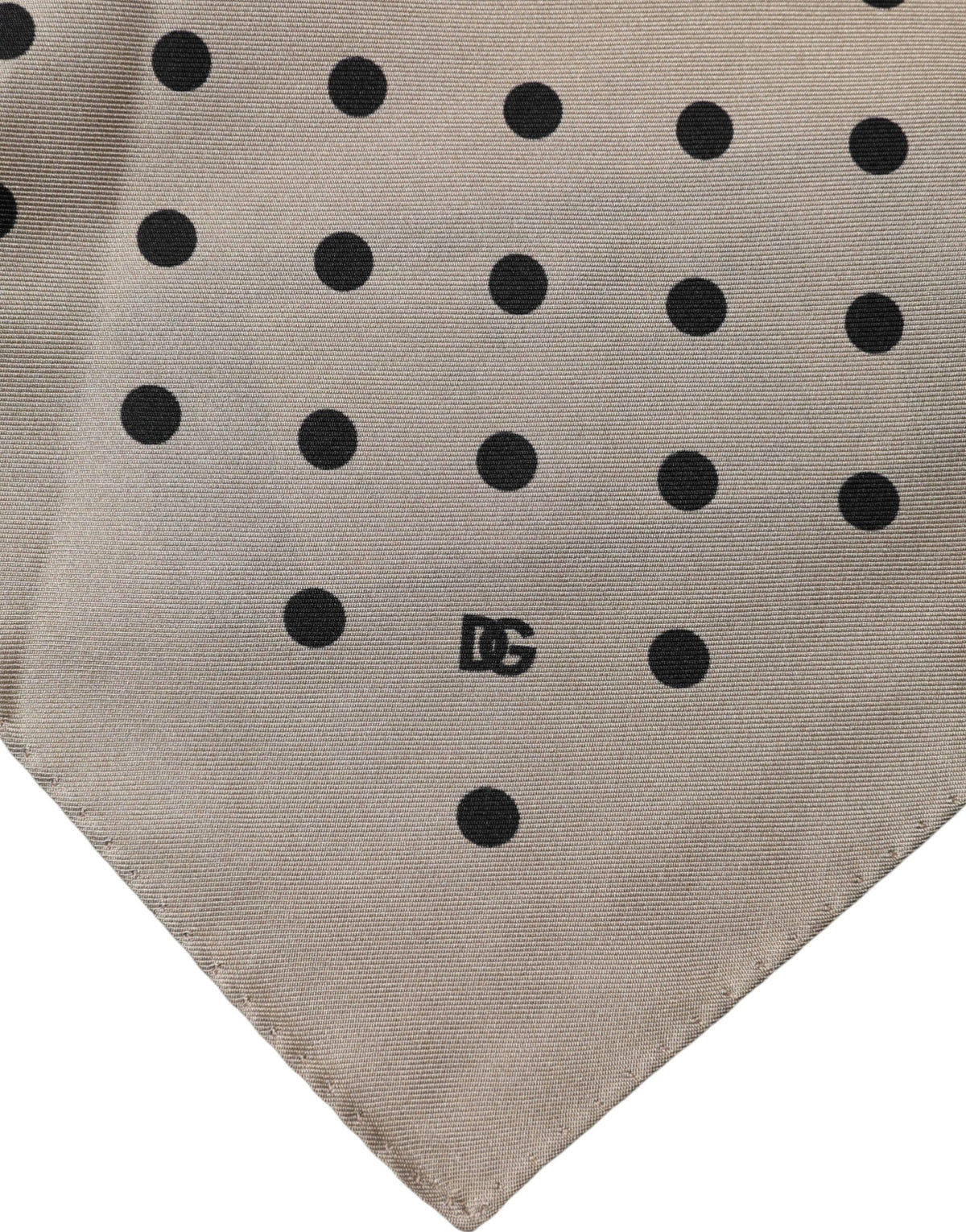 Foulard carré à pois marron Dolce &amp; Gabbana 