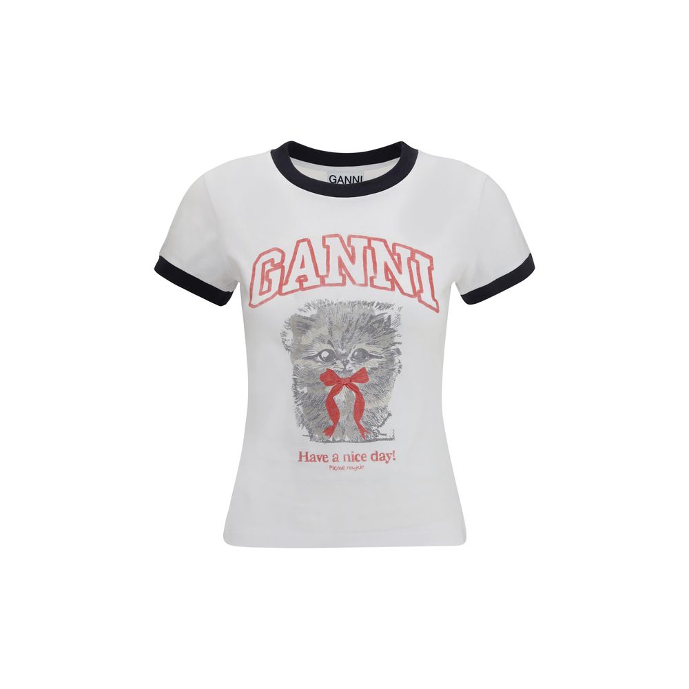 T-shirt Ganni en coton blanc