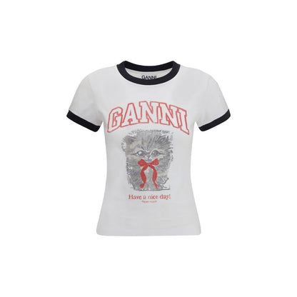 T-shirt Ganni en coton blanc
