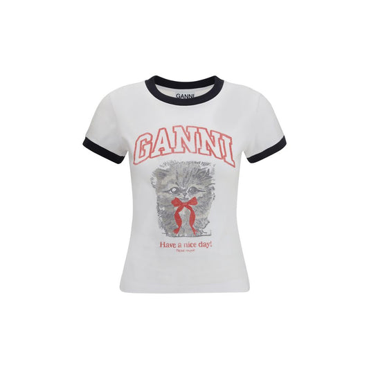 T-shirt Ganni en coton blanc