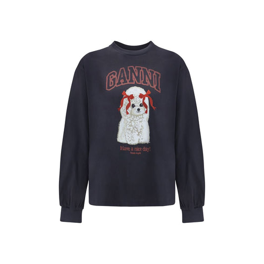 Sweat-shirt Ganni en coton noir