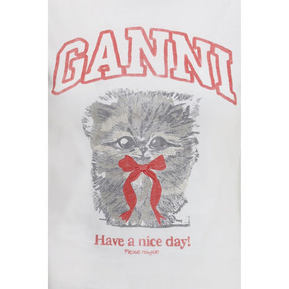 T-shirt Ganni en coton blanc
