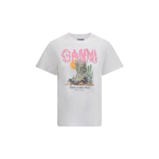 T-shirt Ganni en coton blanc