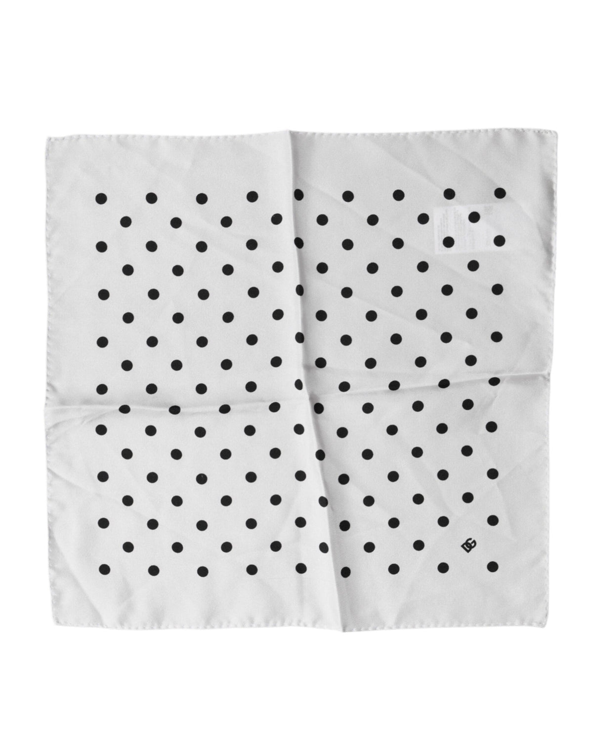 Foulard carré blanc à pois Dolce &amp; Gabbana