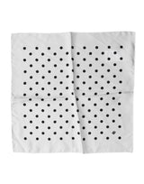 Foulard carré blanc à pois Dolce &amp; Gabbana