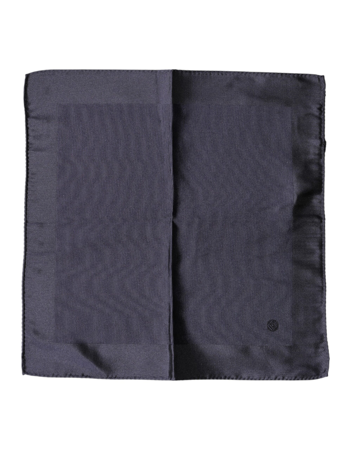 Mouchoir carré en soie bleu à logo Dolce &amp; Gabbana pour homme