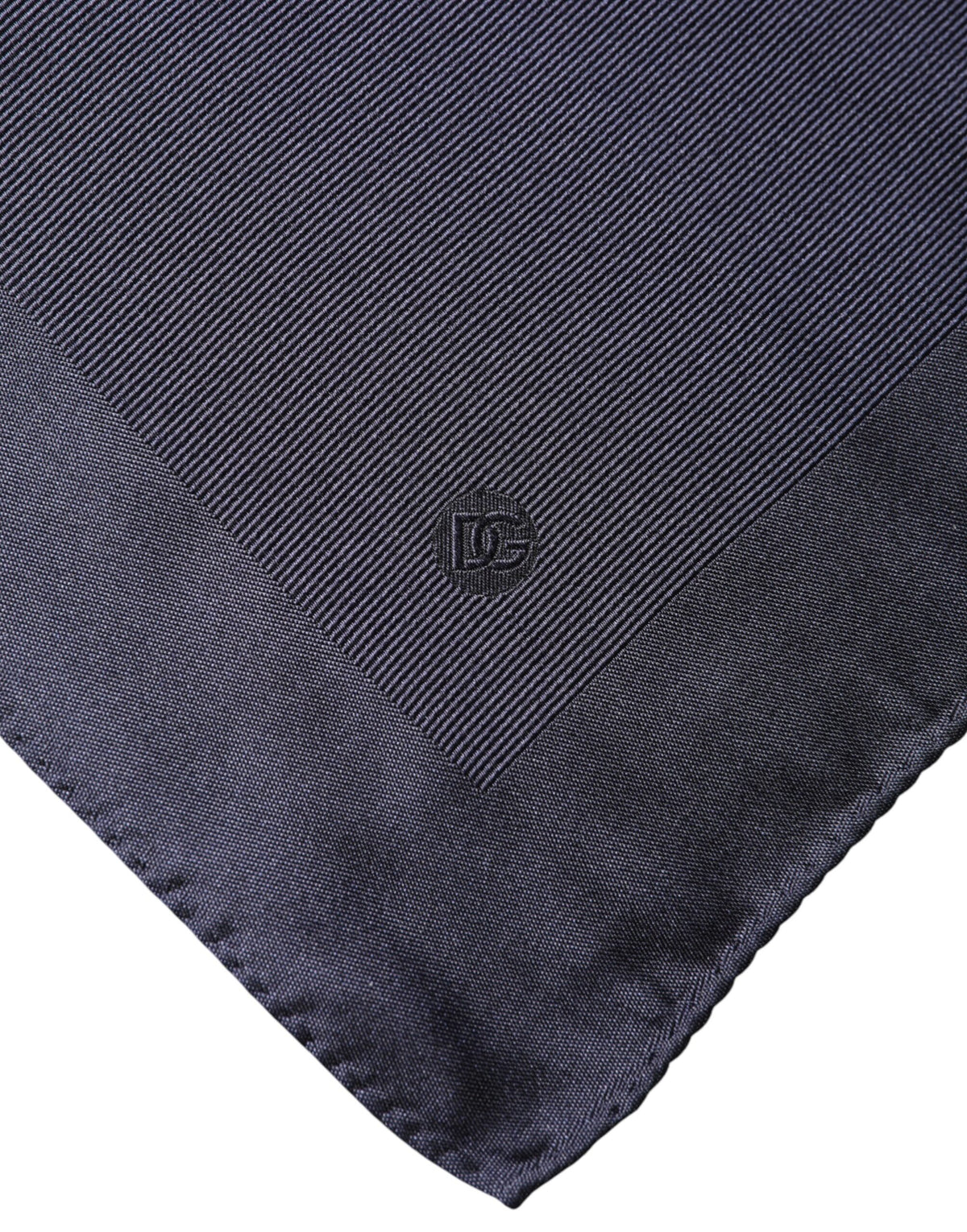 Mouchoir carré en soie bleu à logo Dolce &amp; Gabbana pour homme