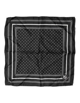 Foulard Dolce &amp; Gabbana noir à pois, mouchoir carré pour homme