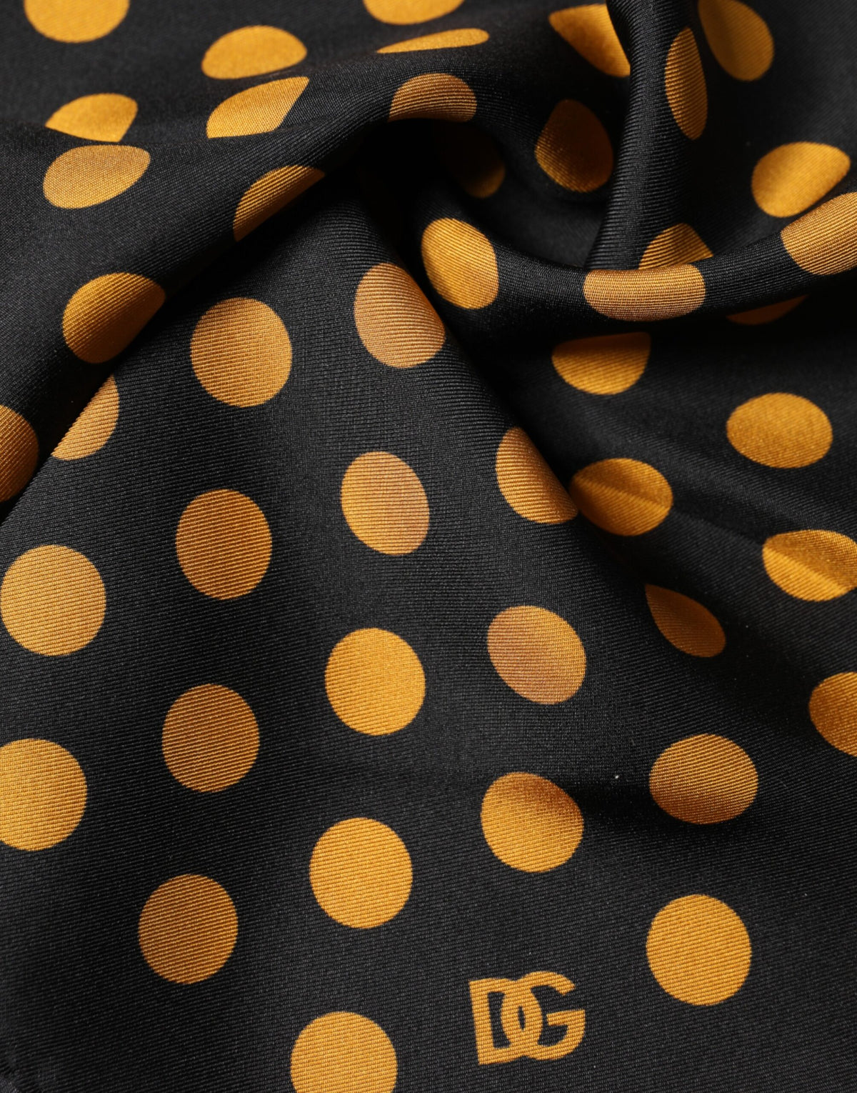Foulard carré à pois noirs Dolce &amp; Gabbana