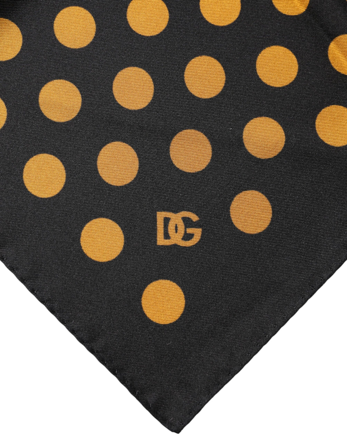 Foulard carré à pois noirs Dolce &amp; Gabbana