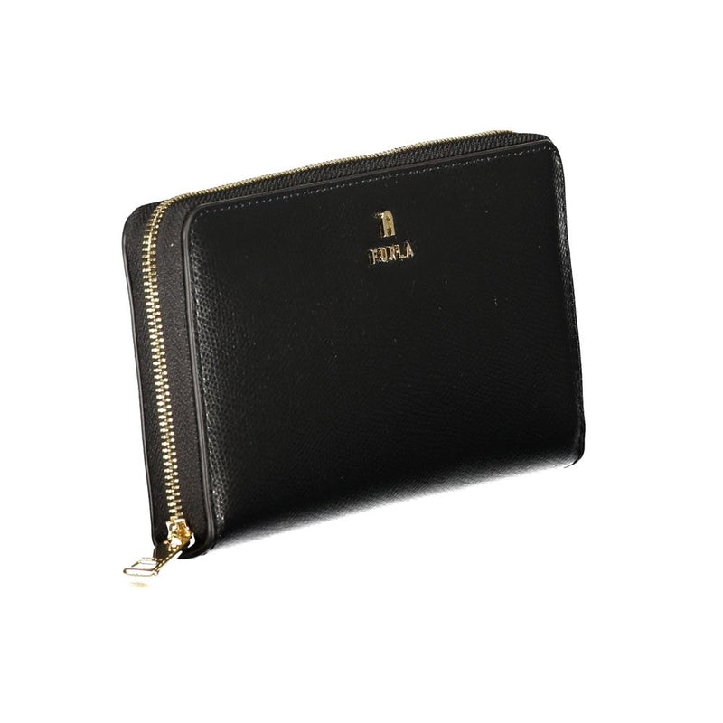Furla Nero Leather Women Wallet - Élégance et Fonctionnalité