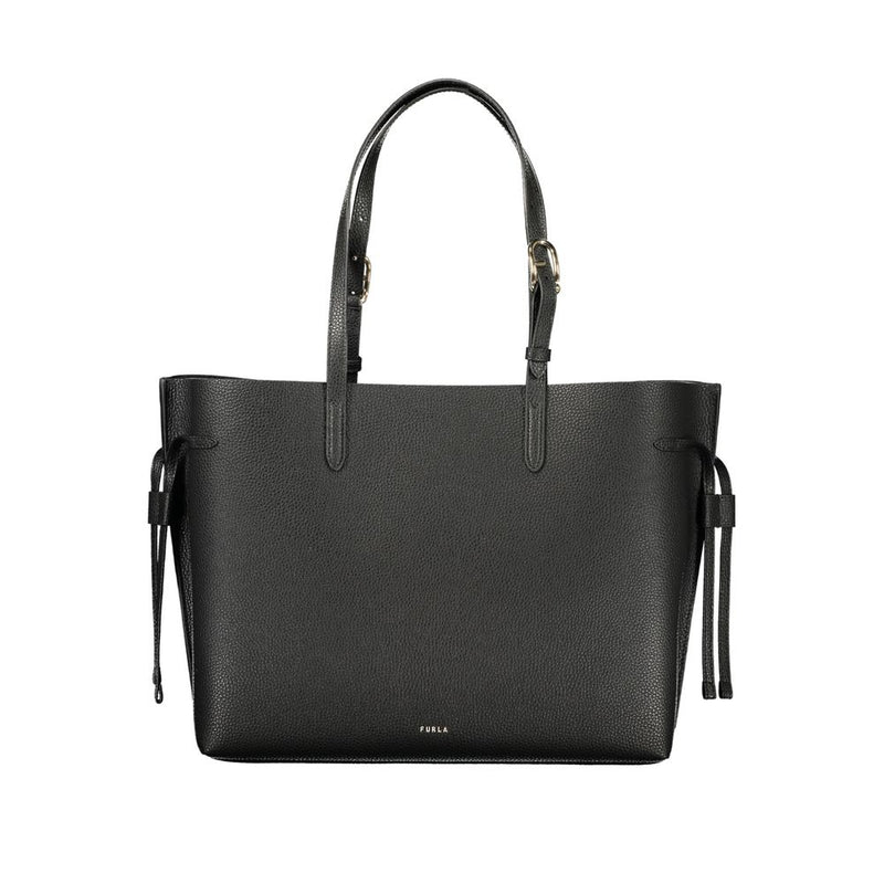Furla Nero Leather Women Bag - Elegant and Functional Handbag