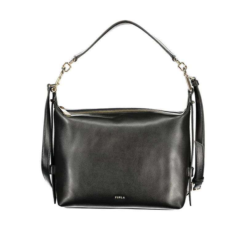 Furla Nero Leather Handbag - Élégance Italienne pour Femmes