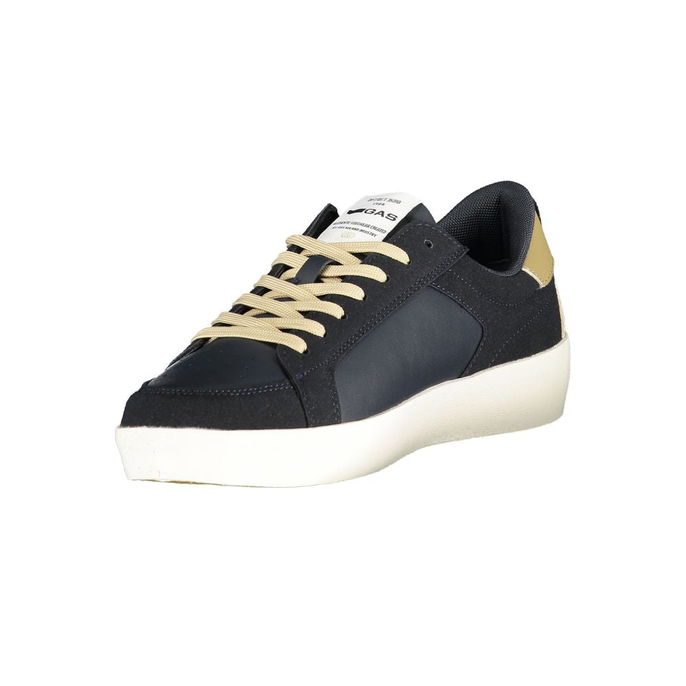 Gas Blue Polyurethane Men Sneaker - All-Day Comfort & Style