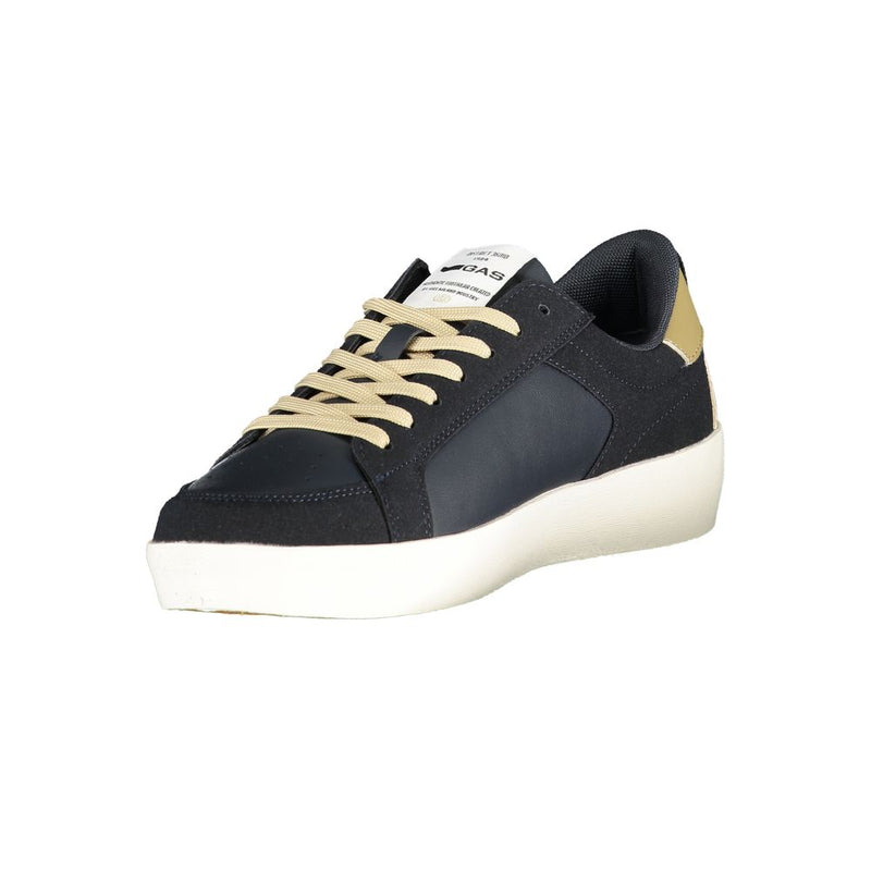 Gas Blue Polyurethane Men Sneaker - All-Day Comfort & Style
