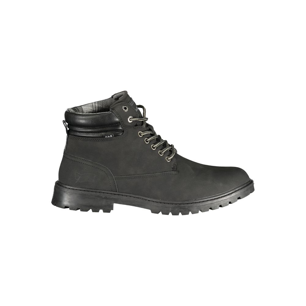 Gas Black Polyurethane Men Ankle Boot