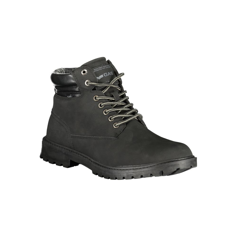 Gas Black Polyurethane Men Ankle Boot - OMY NBX