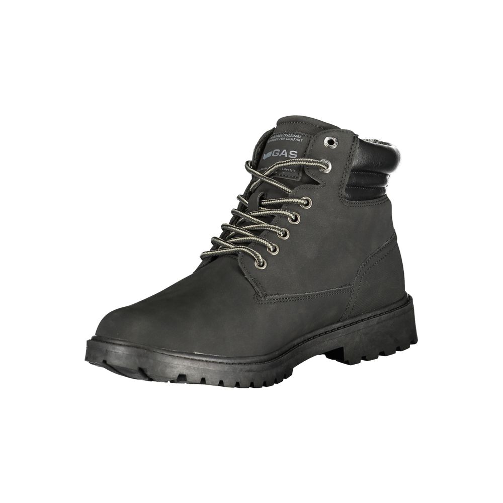 Gas Black Polyurethane Men Ankle Boot - OMY NBX