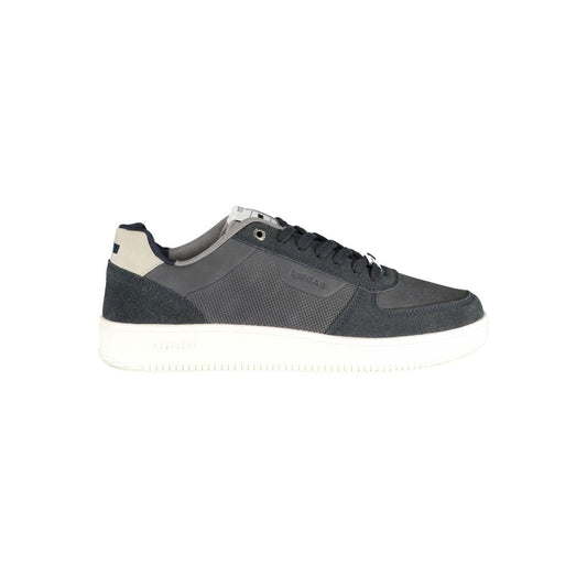 Baskets homme en polyester bleu gaz