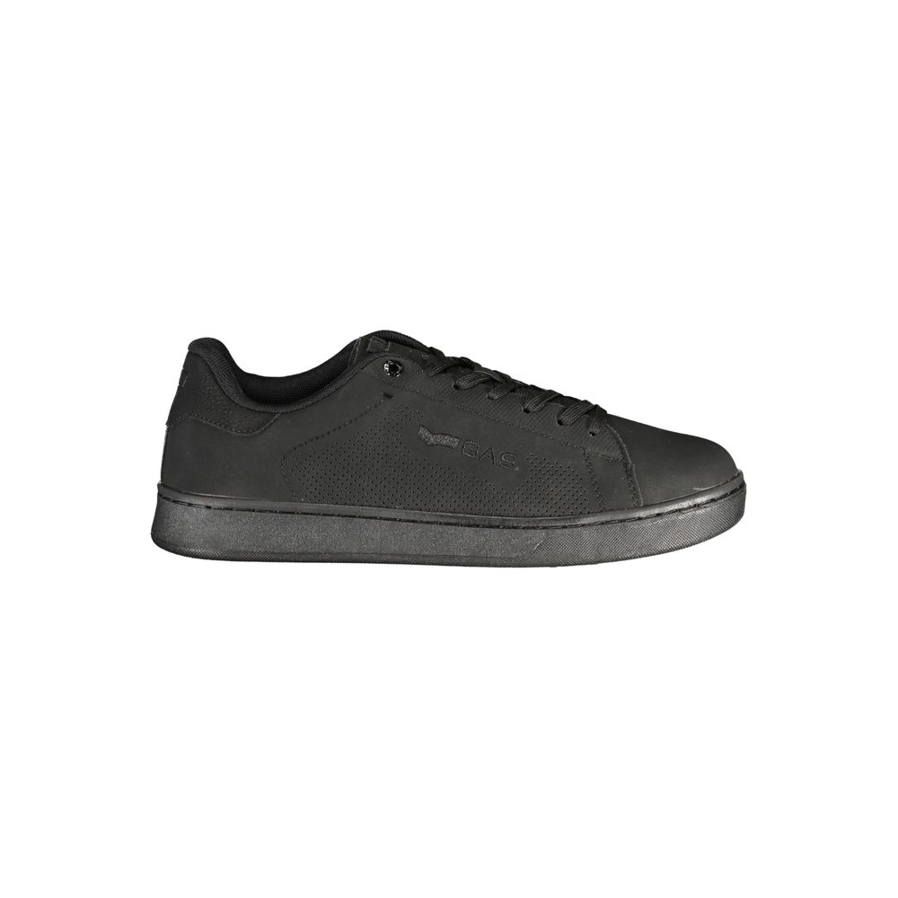 Gas Nottingham Lace-Up Ankle Boot - Black Polyurethane Men Sneaker
