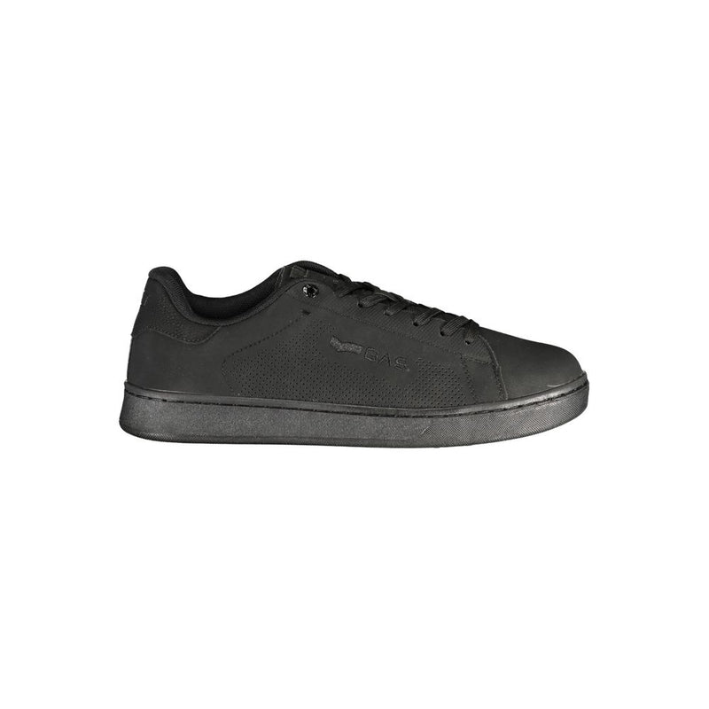 Gas Nottingham Lace-Up Ankle Boot - Black Polyurethane Men Sneaker