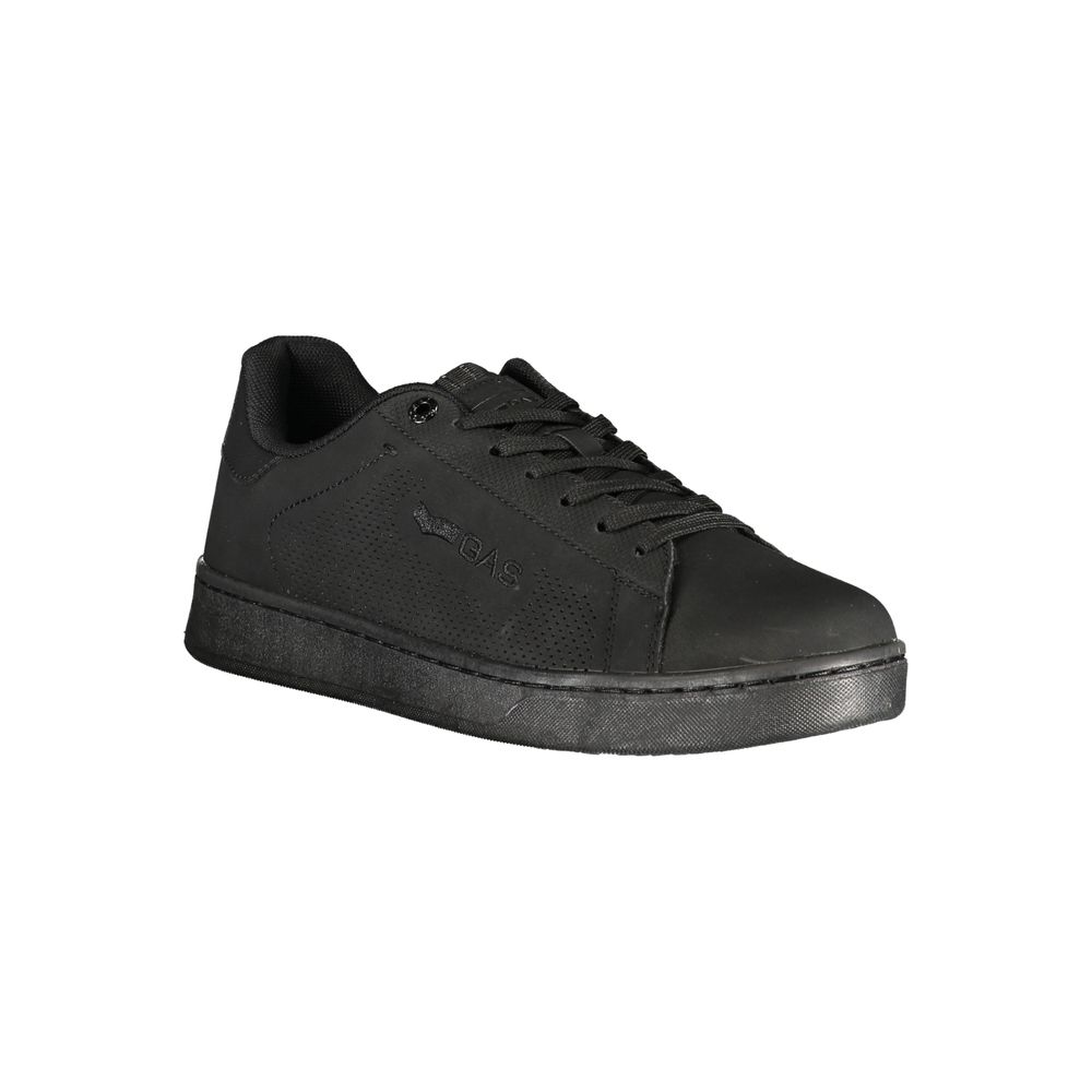 Gas Nottingham Lace-Up Ankle Boot - Black Polyurethane Men Sneaker