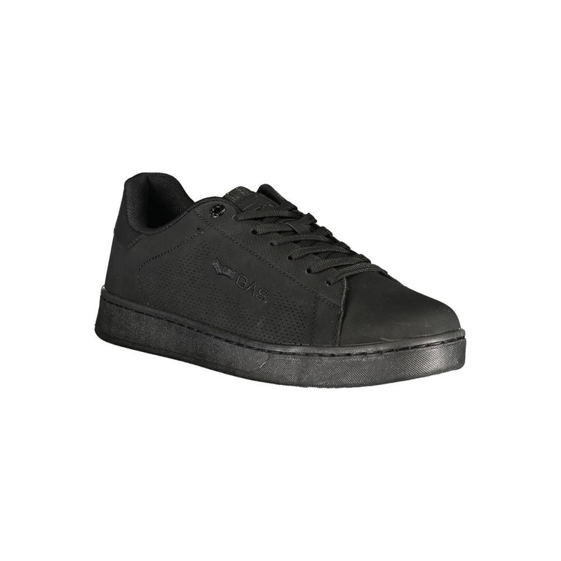Gas Nottingham Lace-Up Ankle Boot - Black Polyurethane Men Sneaker