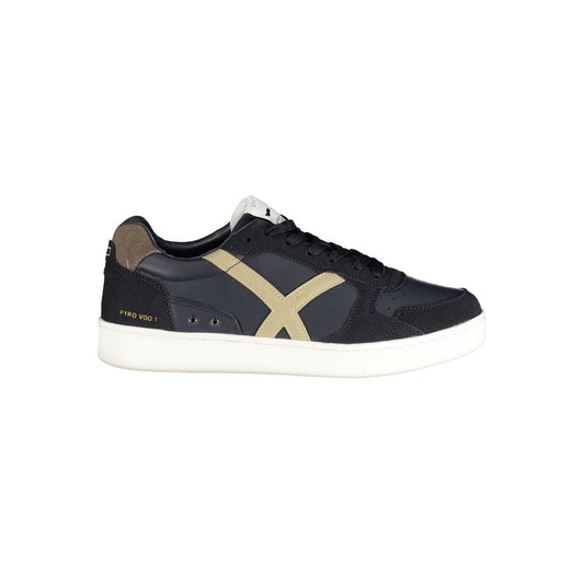 Baskets homme en polyester bleu gaz
