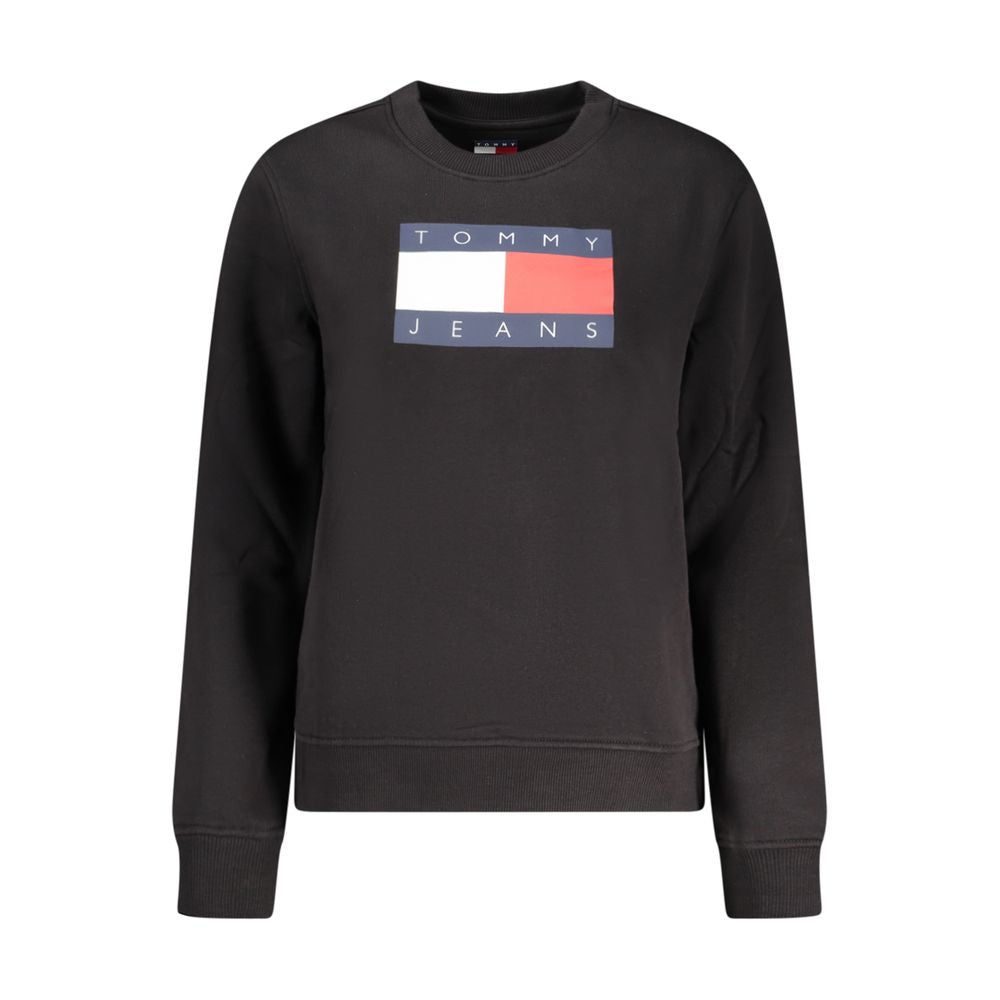 Tommy Hilfiger Sweatshirt Femme Noir en Coton - Confort Classique
