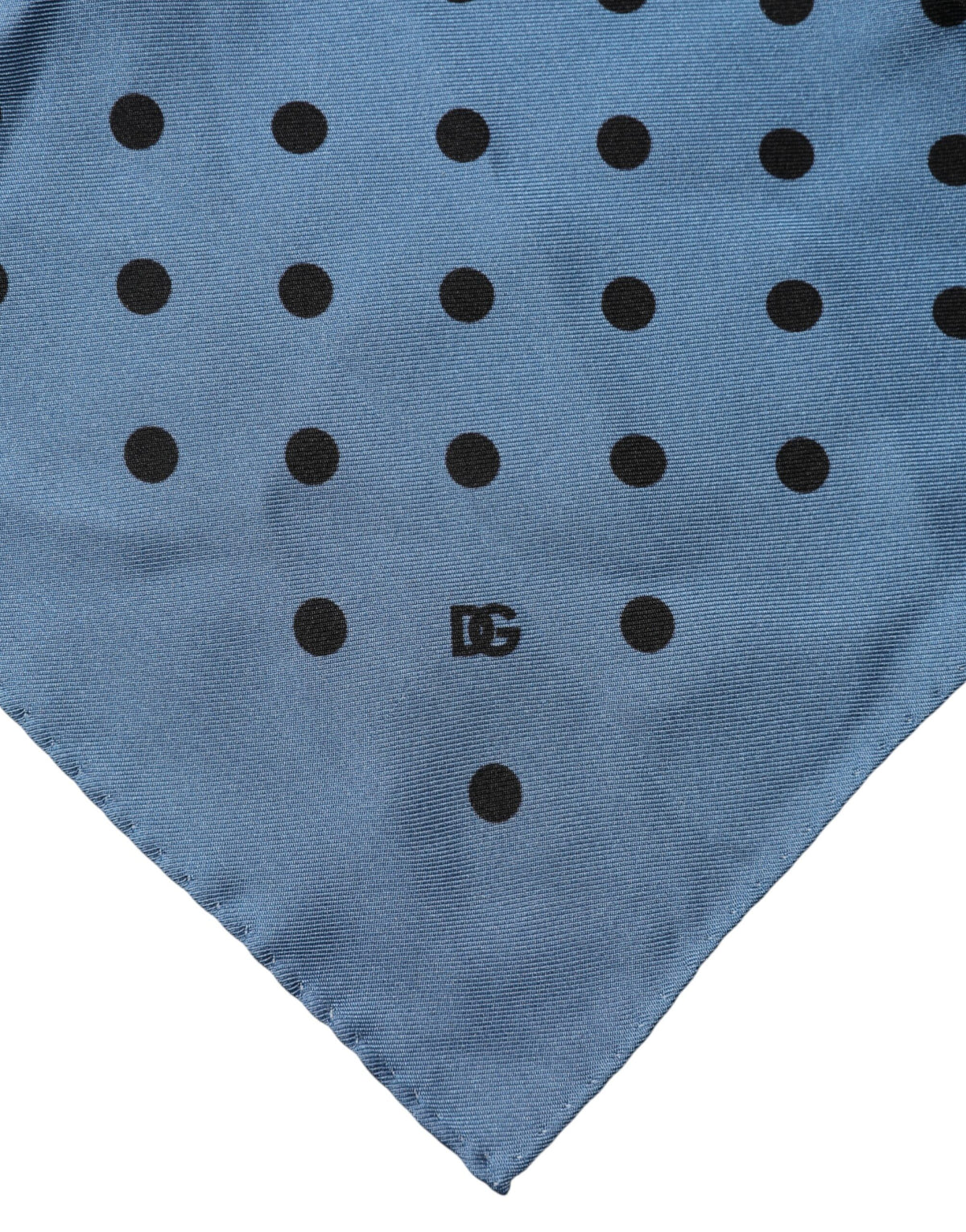 Foulard carré bleu à pois Dolce &amp; Gabbana