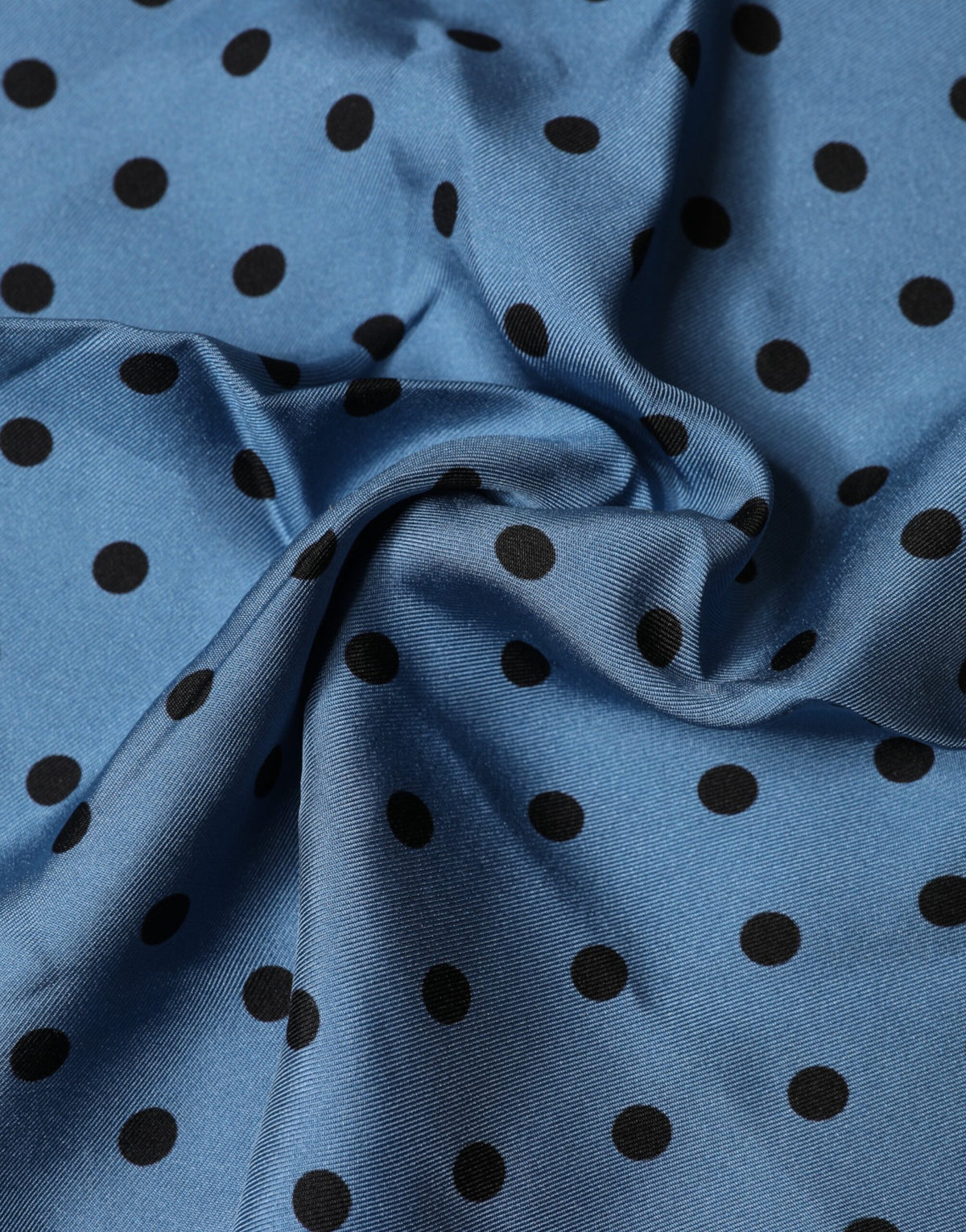 Foulard carré bleu à pois Dolce &amp; Gabbana