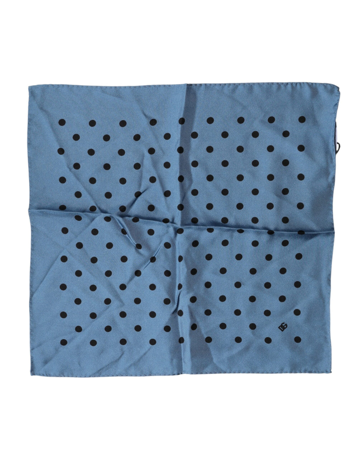 Foulard carré bleu à pois Dolce &amp; Gabbana