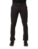 Pantalon Skinny Marron Foncé en Coton Stretch Sun68 pour Homme