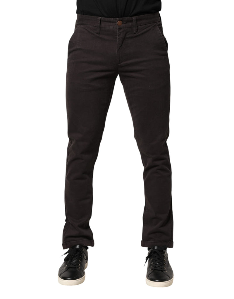 Pantalon Skinny Marron Foncé en Coton Stretch Sun68 pour Homme