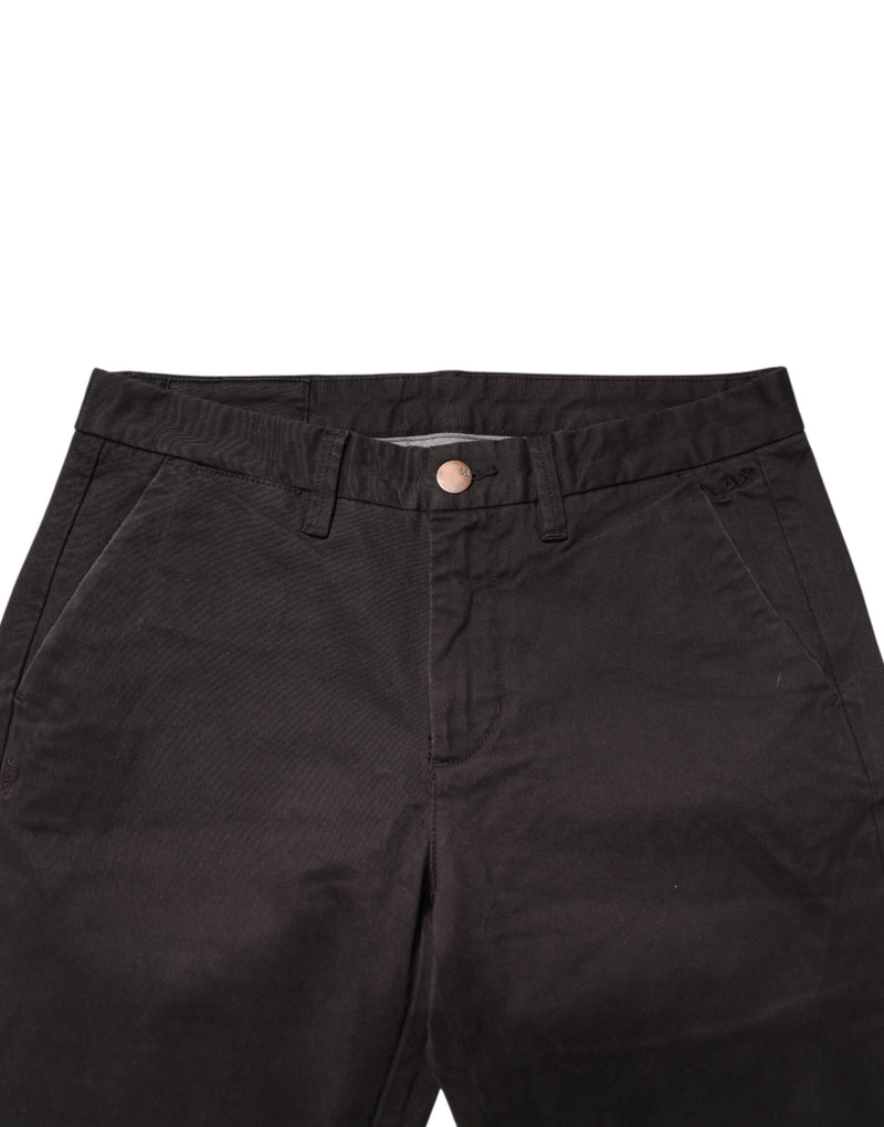 Pantalon Skinny Marron Foncé en Coton Stretch Sun68 pour Homme