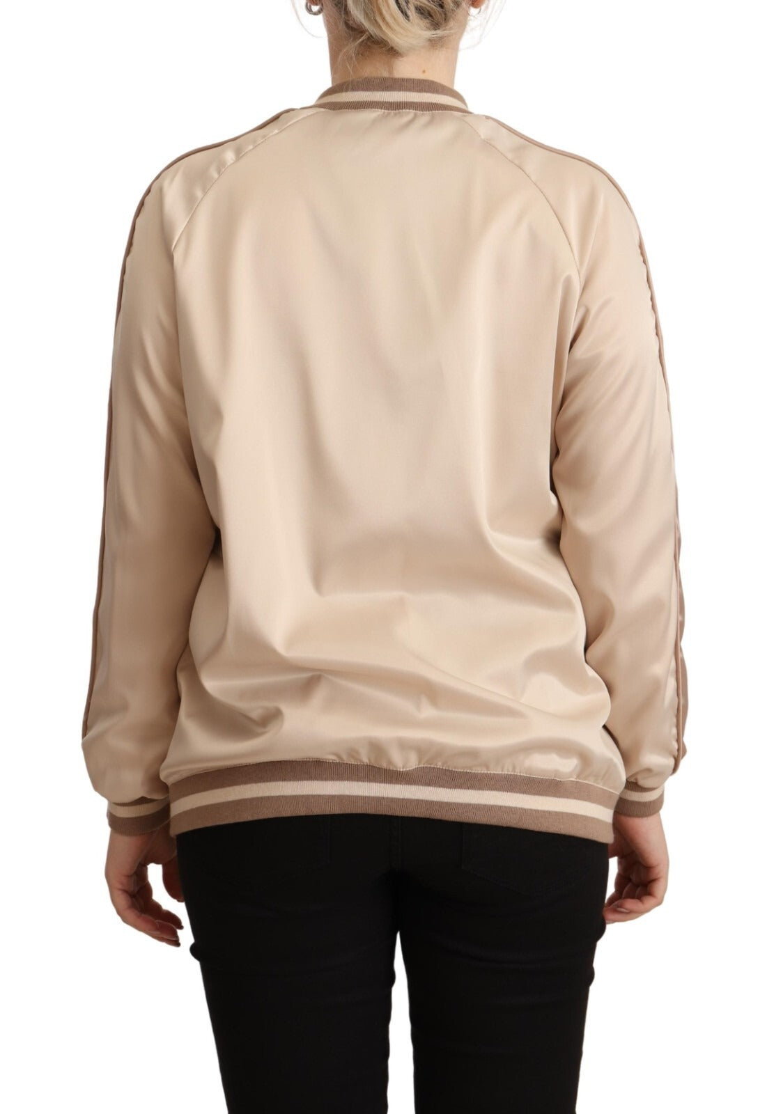 Twinset Bomber Full Zip Beige Jacket for Women