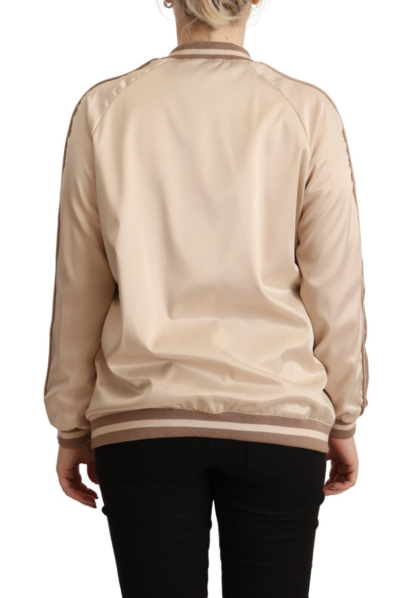 Twinset Bomber Full Zip Beige Jacket for Women