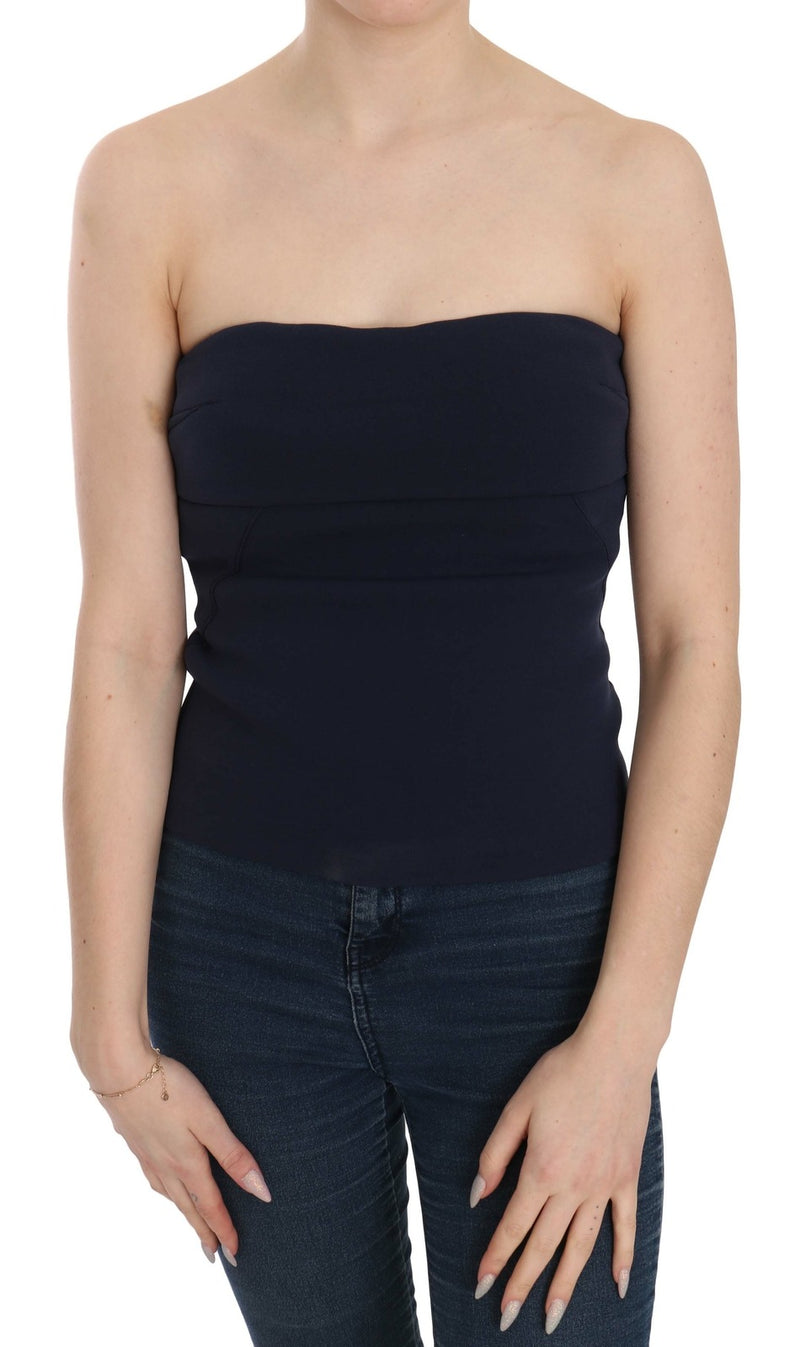 Costume National Top Tube Sans Manches Zippé - Bleu