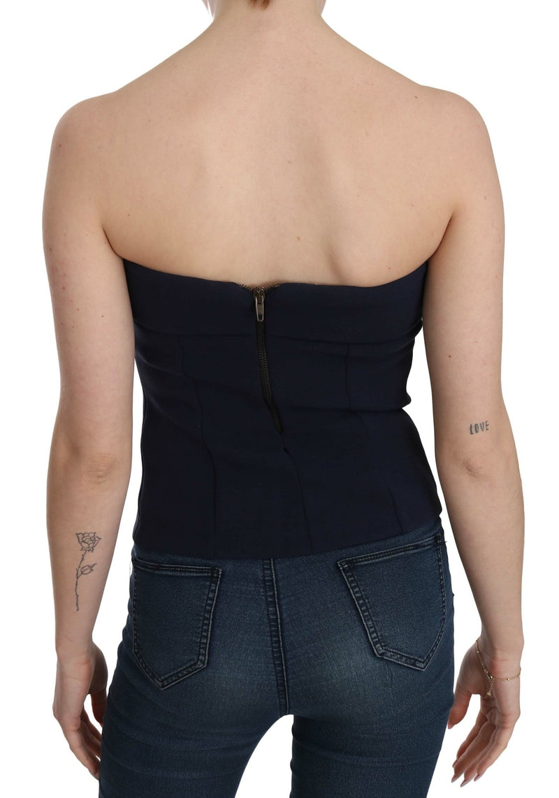 Costume National Top Tube Sans Manches Zippé - Bleu