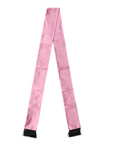 Dolce & Gabbana Pink Silk Fringes Neck Wrap Foulard Scarf