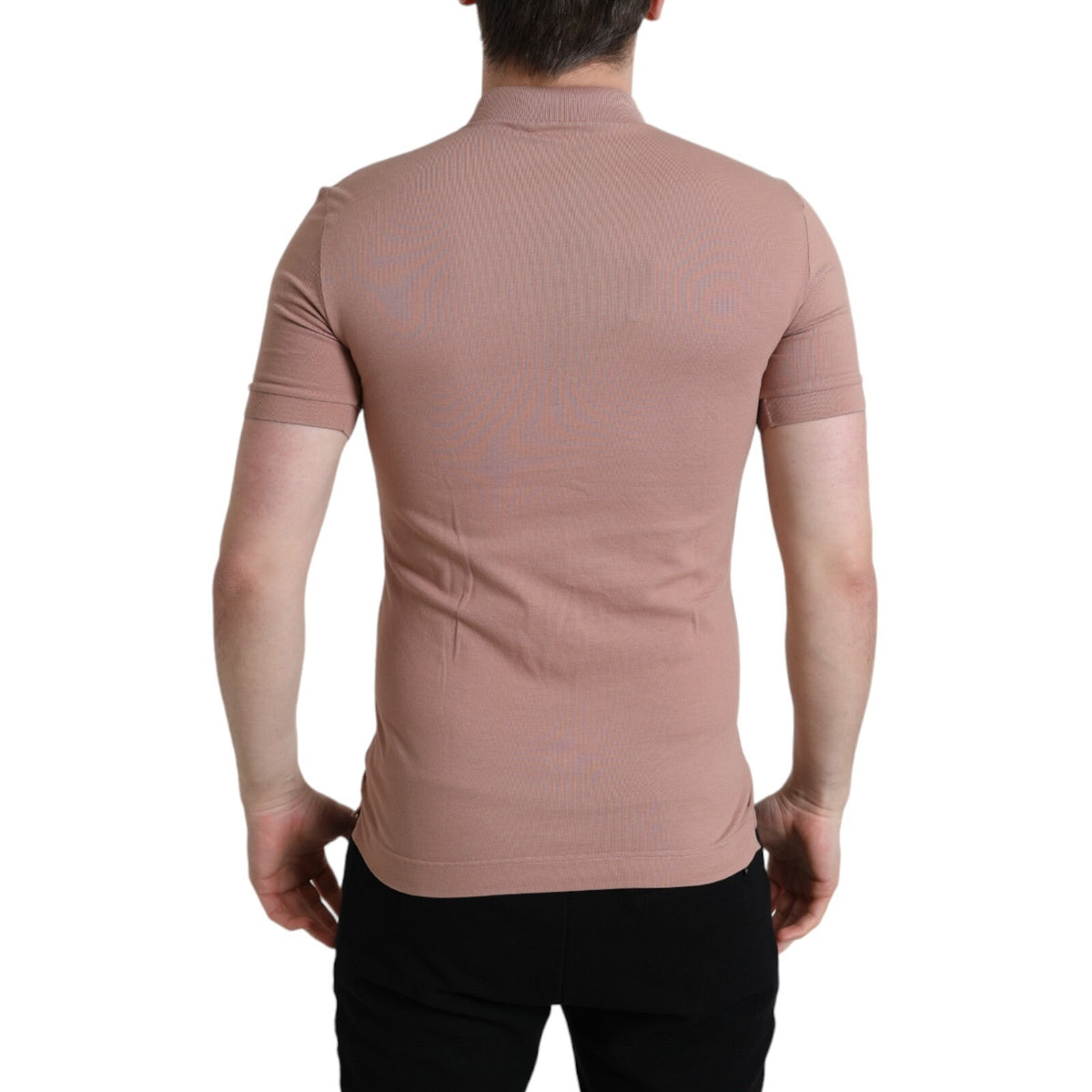Polo Dolce &amp; Gabbana rose à col et manches courtes pour homme
