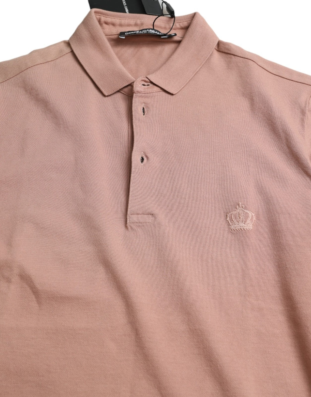Polo Dolce &amp; Gabbana rose à col et manches courtes pour homme