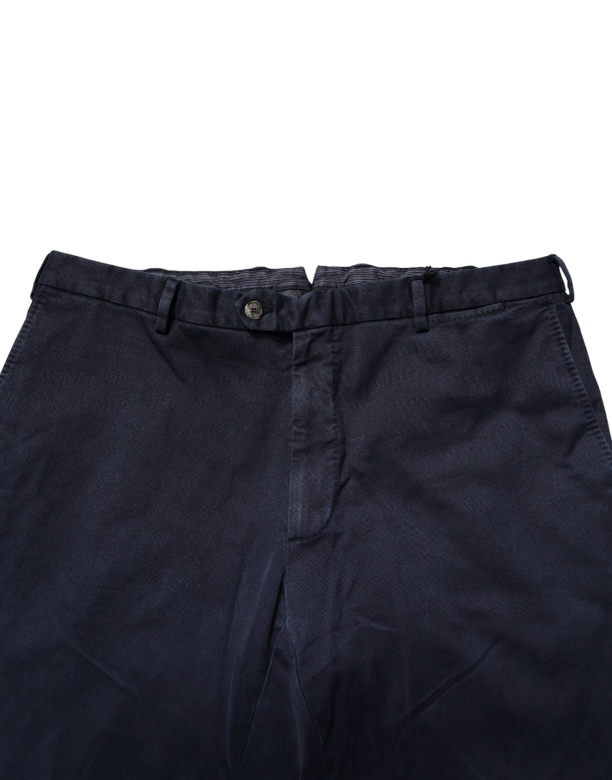 Santaniello Pantalon Chino Skinny Bleu Foncé Taille Mi-haute