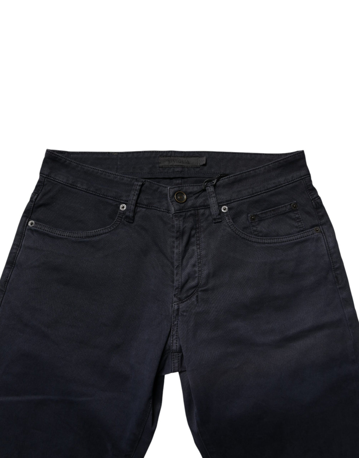 Siviglia Black Mid Waist Cotton Skinny Jeans for Men