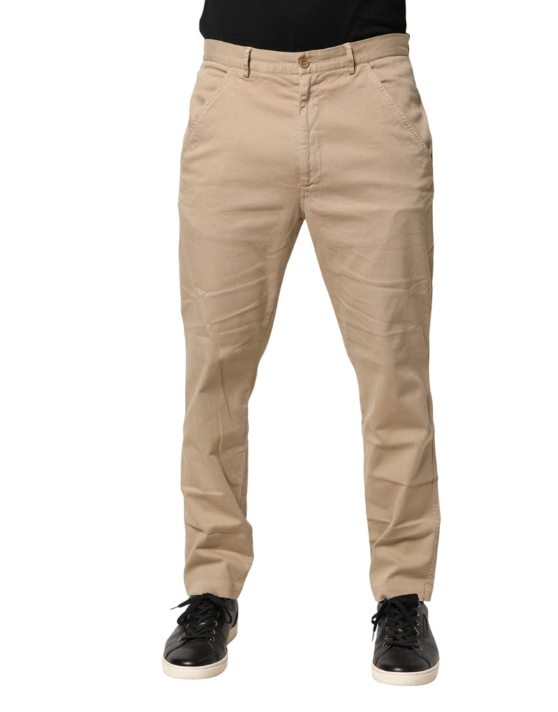 Pantalon Chino Skinny Beige en Coton Daniele Alessandrini
